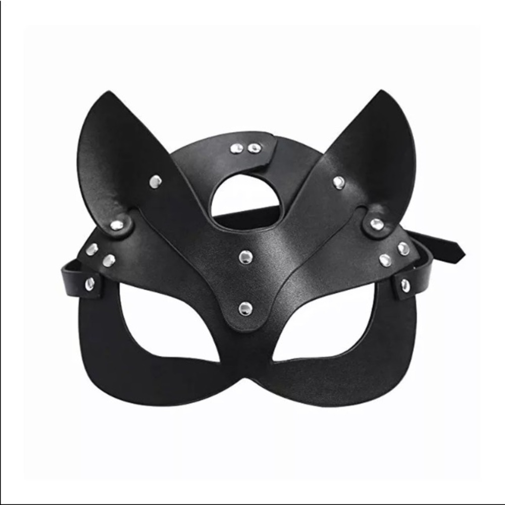 🌹Sexy Leather Cosplay Masquerade Party Eye Mask🌹 - Picture 3 of 16